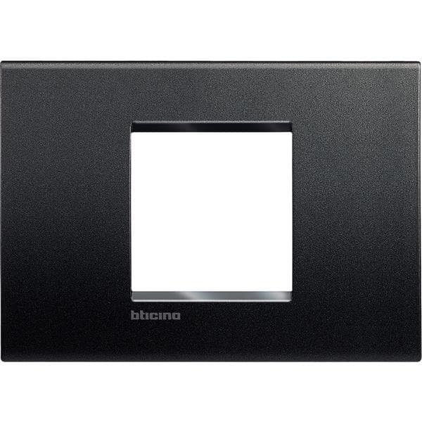 LivingLight - plaque rectangulaire large 2 modules Anthracite