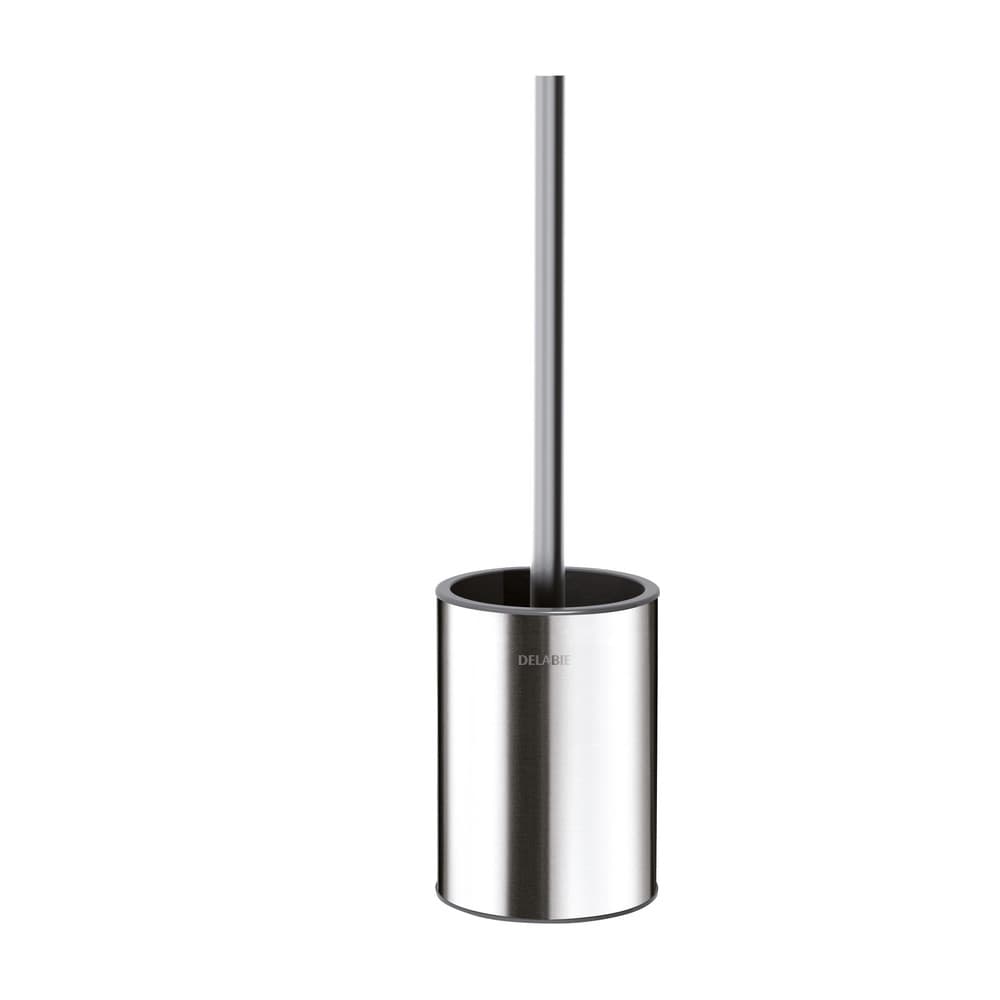 Delabie porte à balai WC sans couvercle inox 304 poli satiné blocage antivol