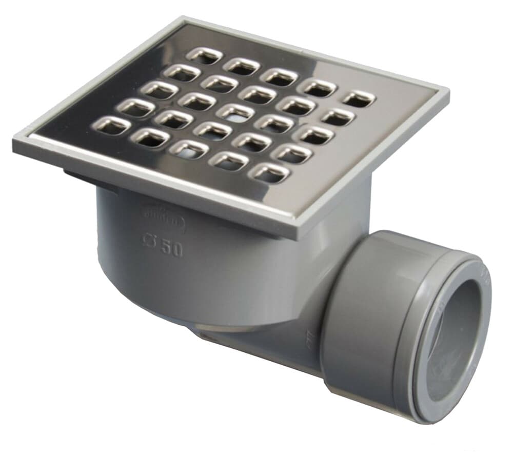 Nicoll douche siphon de sol PVC sortie horizontale