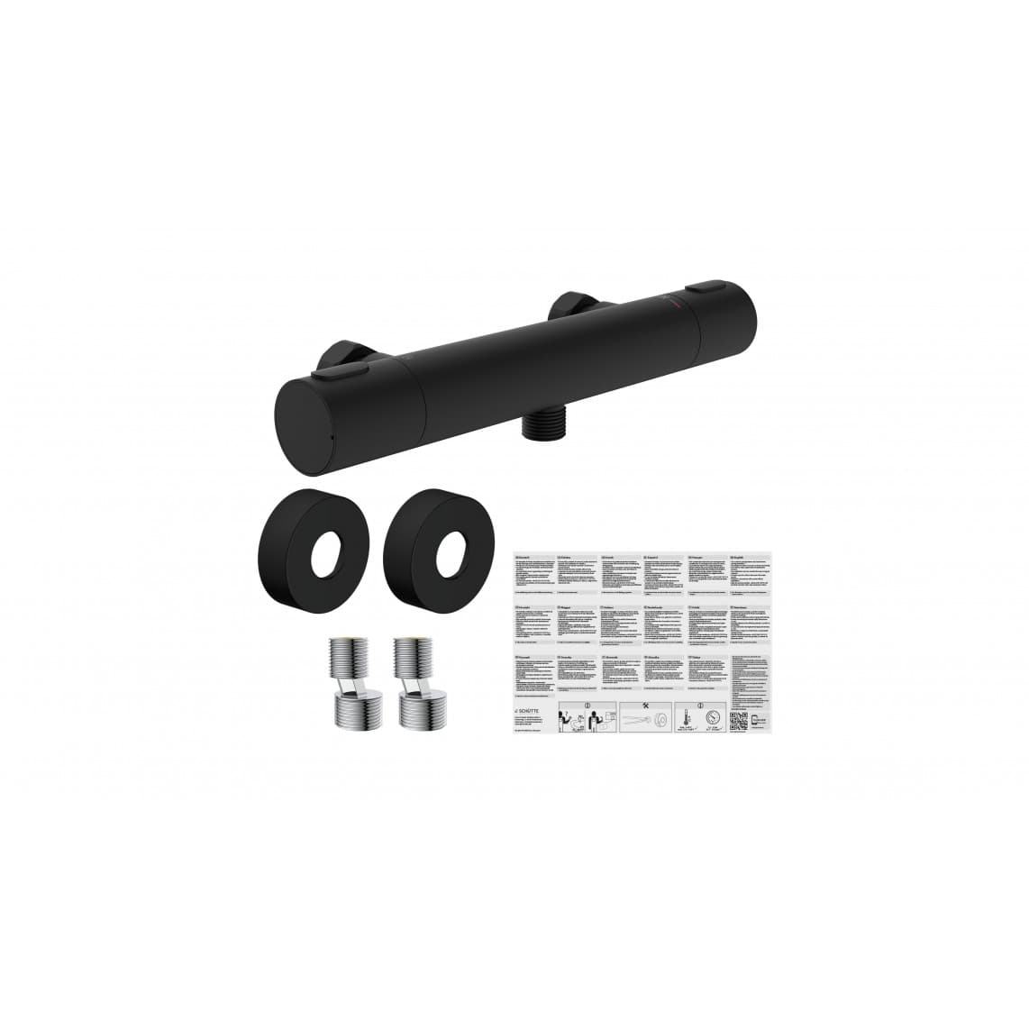 33186 LOS ANGELES Thermostatic shower mixer, black matt