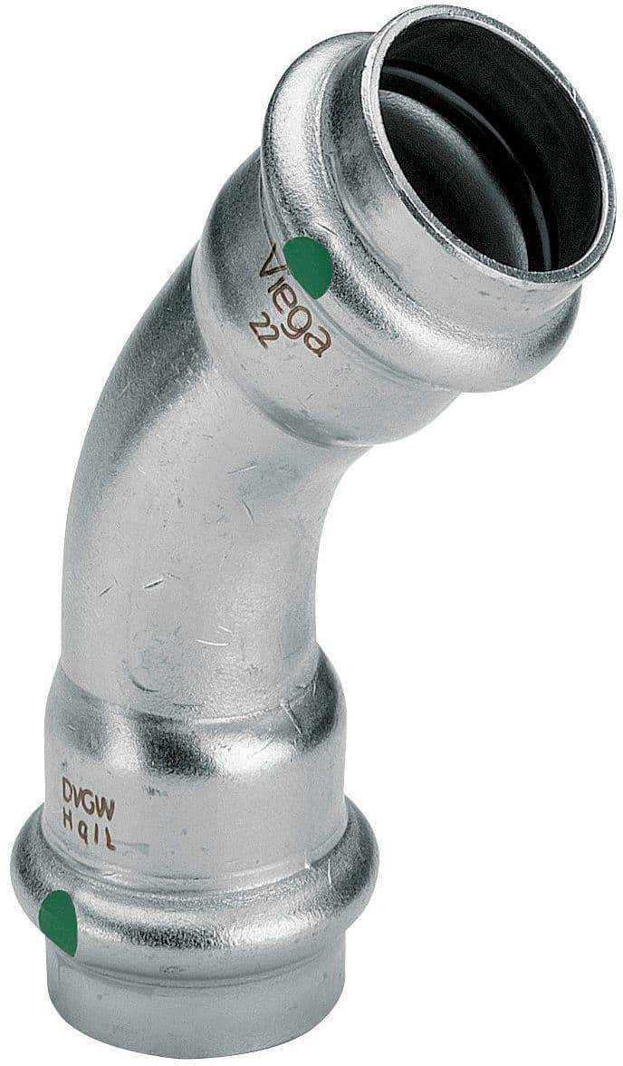 COUDE 45°FF 35MM SANPRESS INOX VIEGA