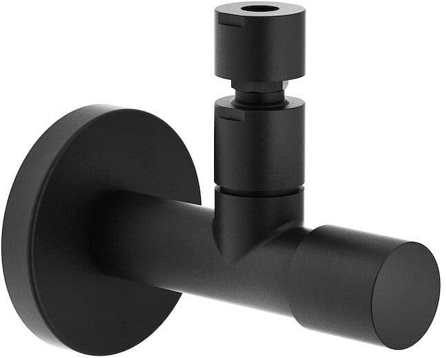 ROBINET D'ARRET DESIGN 1/2" NOIR MAT