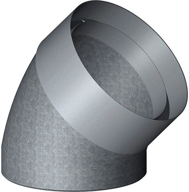 COUDE ISOLE POUR SYSTEME DE VENTILATION D 150-180MM 45°