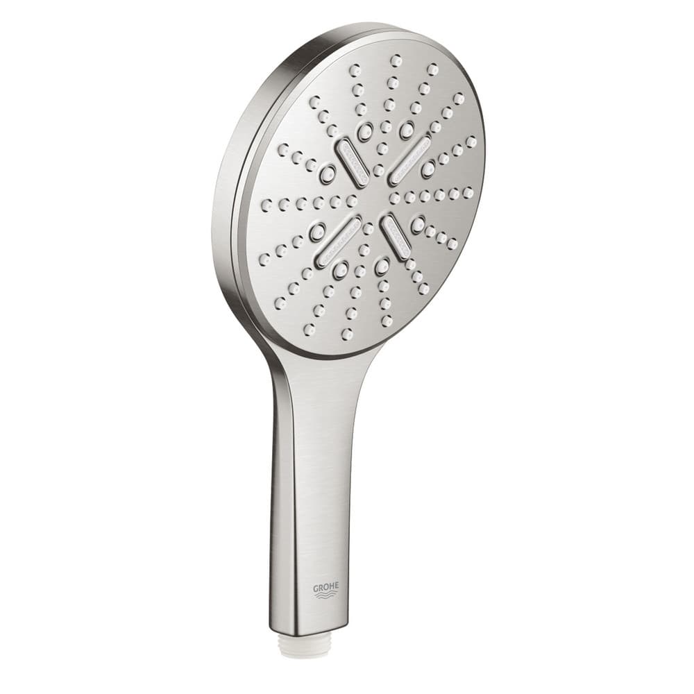 Grohe Rainshower 130 SmartActive douchette à mains 3jets EcoJoy Supersteel