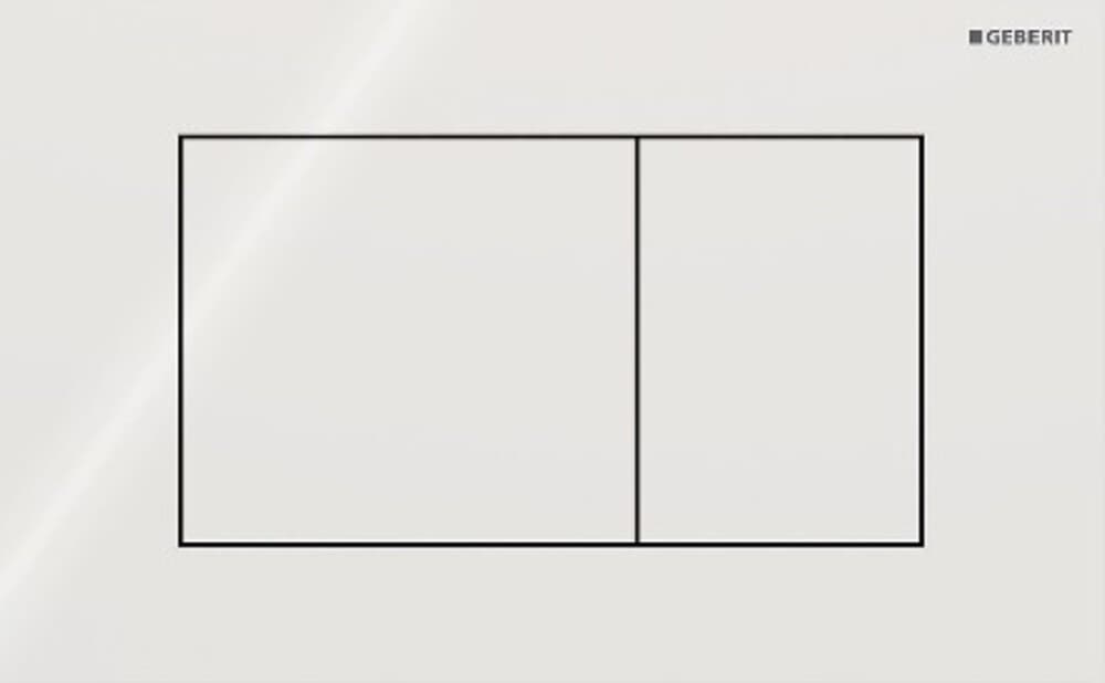 Geberit Sigma40 plaque de commande pour rinçage à 2 volumes carré blanc