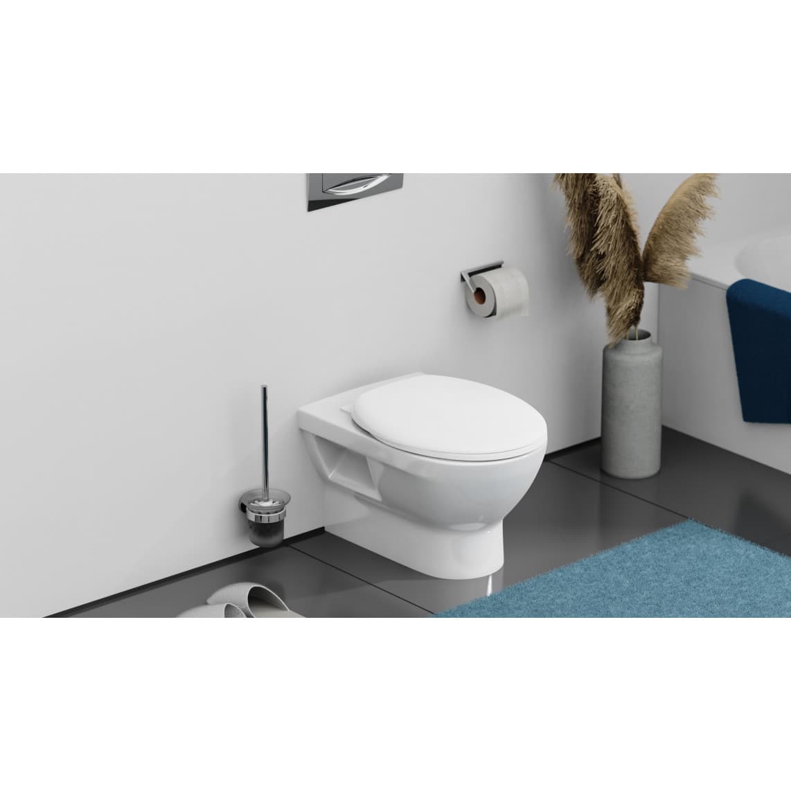10220 Duroplast WC-zitting, wit, met valrem