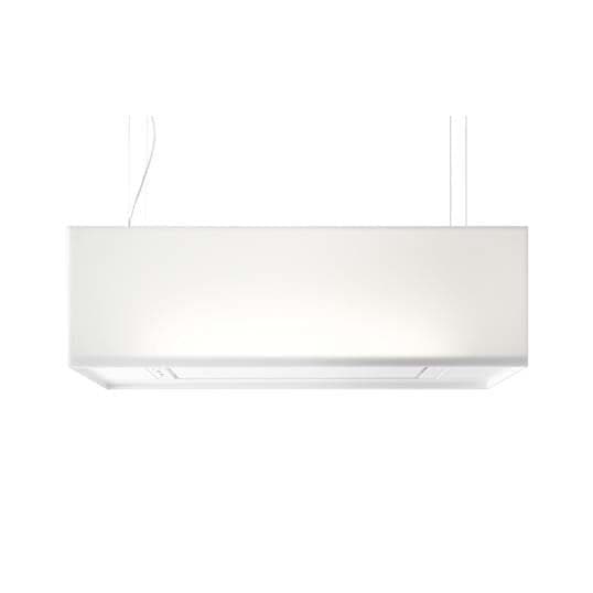 Hotte centrale Blanche décorative Zen 1200mm