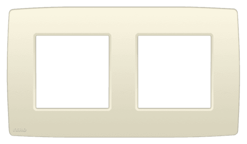 Plaque de recouvrement double avec un entraxe de 71 mm, couleur Niko Original cream