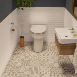 WC SUR PIED+SIEGE+BROYEUR SANICOMP.43 ECO BLANC