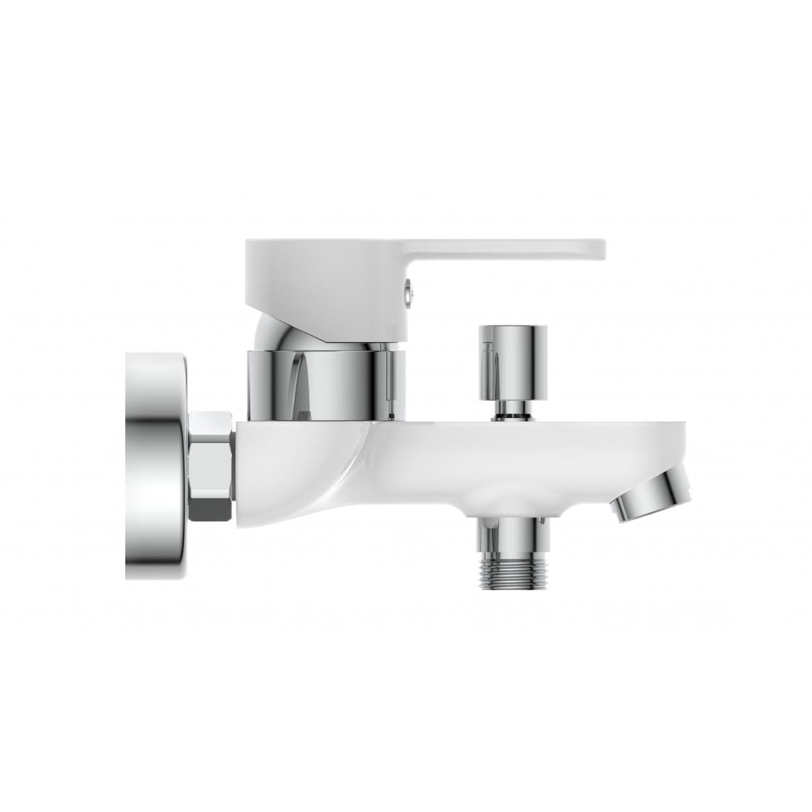 NI023DINWCR DIZIANI Bathtub mixer, white/chrome