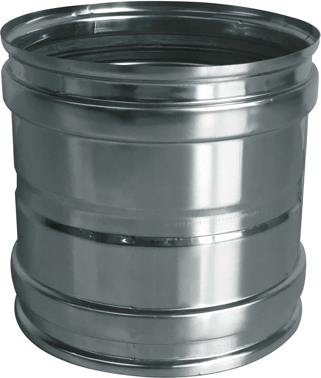 ADAPTATEUR INOX SIMPLE PAROI 130MM