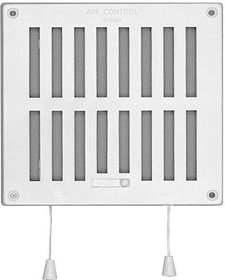 GRILLE D'AERATION PVC BLANCHE B20-H20CM