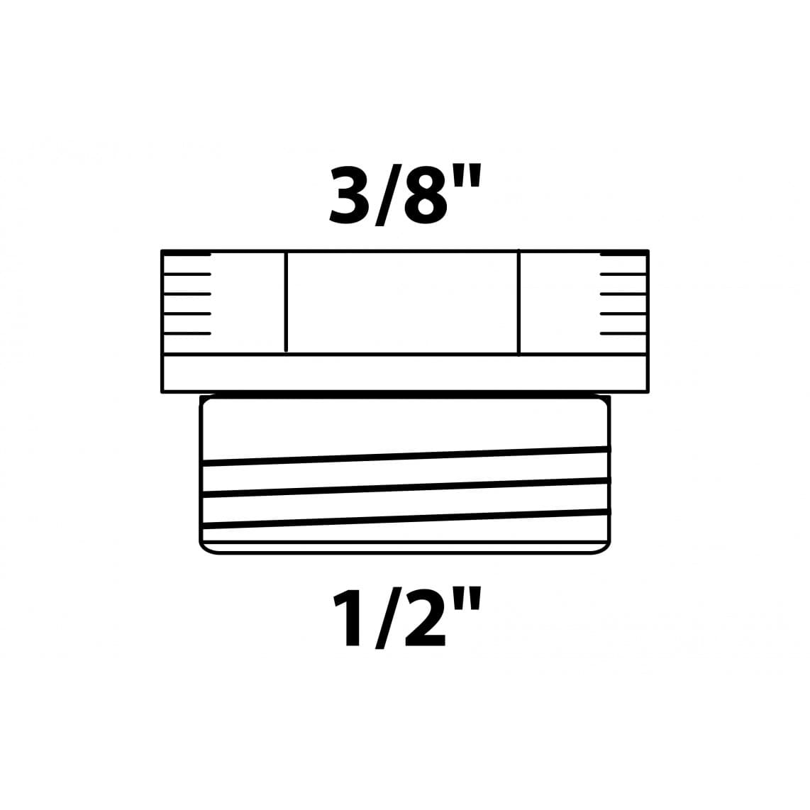 988554014 Raccord réducteur en laiton, 1/2" x 3/8"