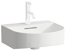 VASQUE A POSER SONAR LAUFEN 41X42 +TROU ROBINET/TROP-PLEIN BLANC