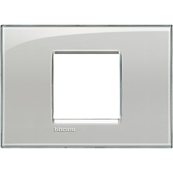 LivingLight - plaque rectangulaire large 2 modules cold Grey