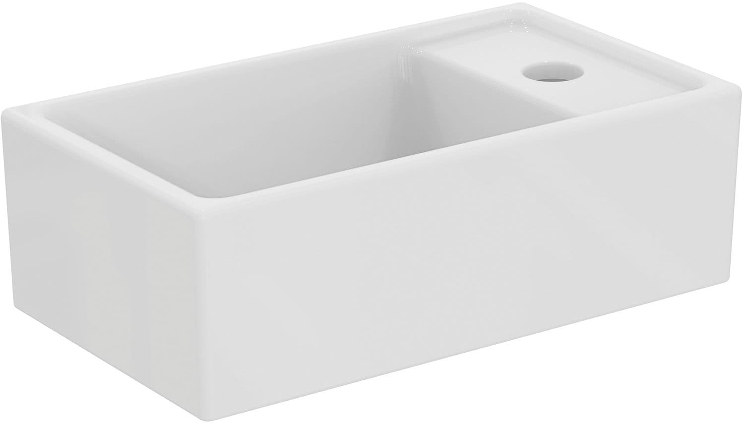 LAVE-MAINS BETWEEN IS 370-210MM +TROU ROBINET DROITE BLANC