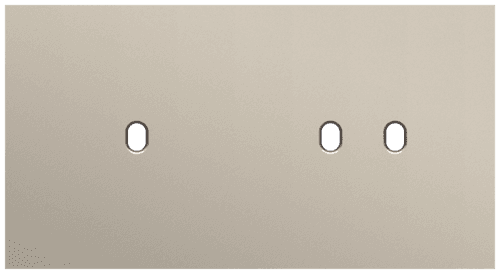 Plaque de recouvrement double, horizontale 71 mm d'entraxe, pour une fonction de commutation simple et une fonction de commutation double, Niko Toggle steel champagne coated