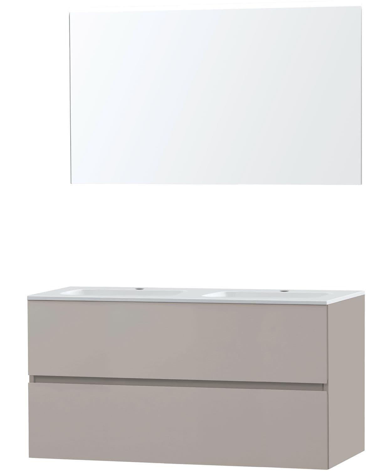 MEUBLE MOLTO POUDRE GRIS 120 MARBRE SYNTHETIQUE MIROIR