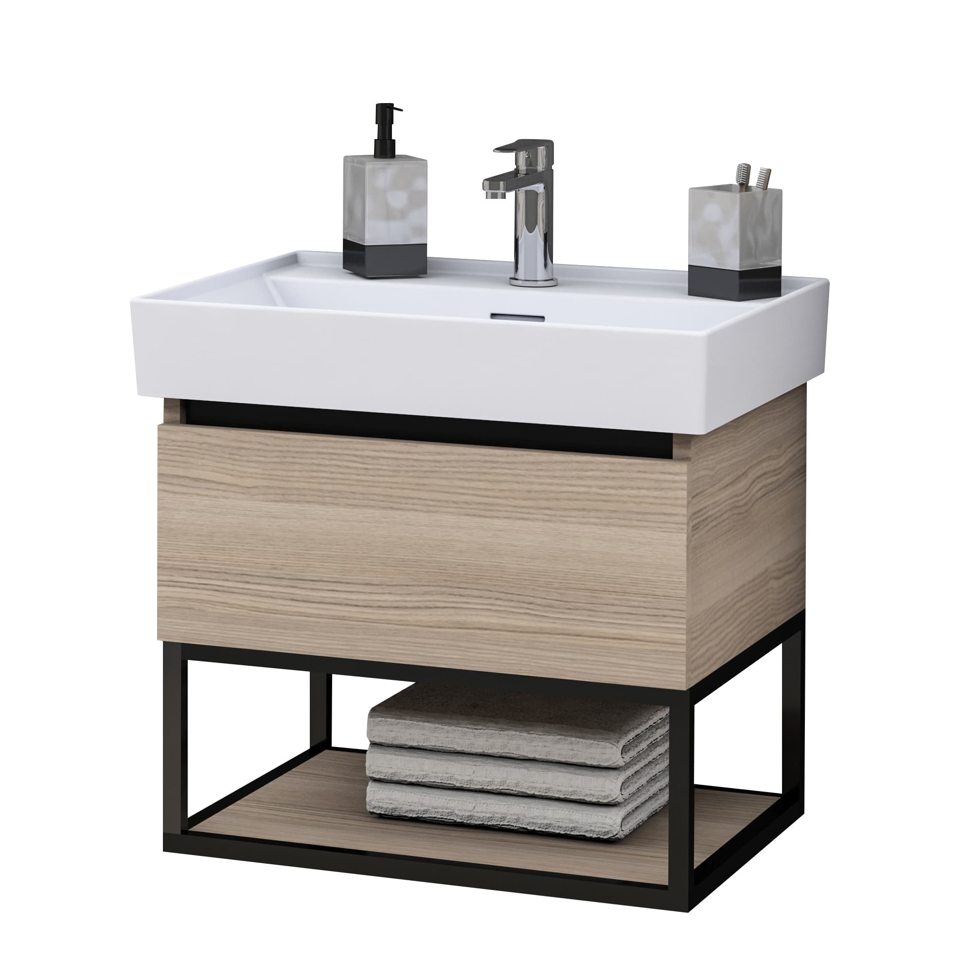 ALONI sharp Meuble sous-plan (60CM) - noisette