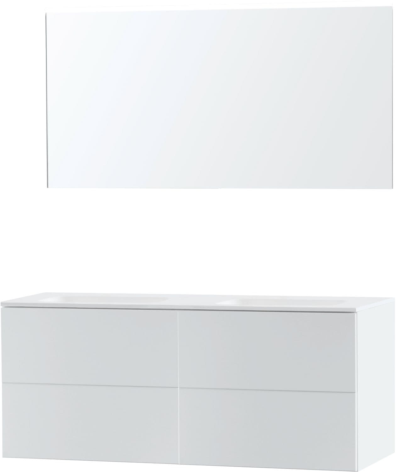MEUBLE PURO DUO BLANC 140 SOLID MOLTO MIROIR