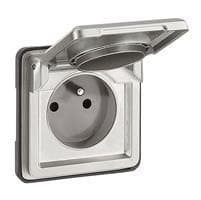 Soliroc prise 2 pôles + T 10 / 16A - 250V - IP55 - IK10