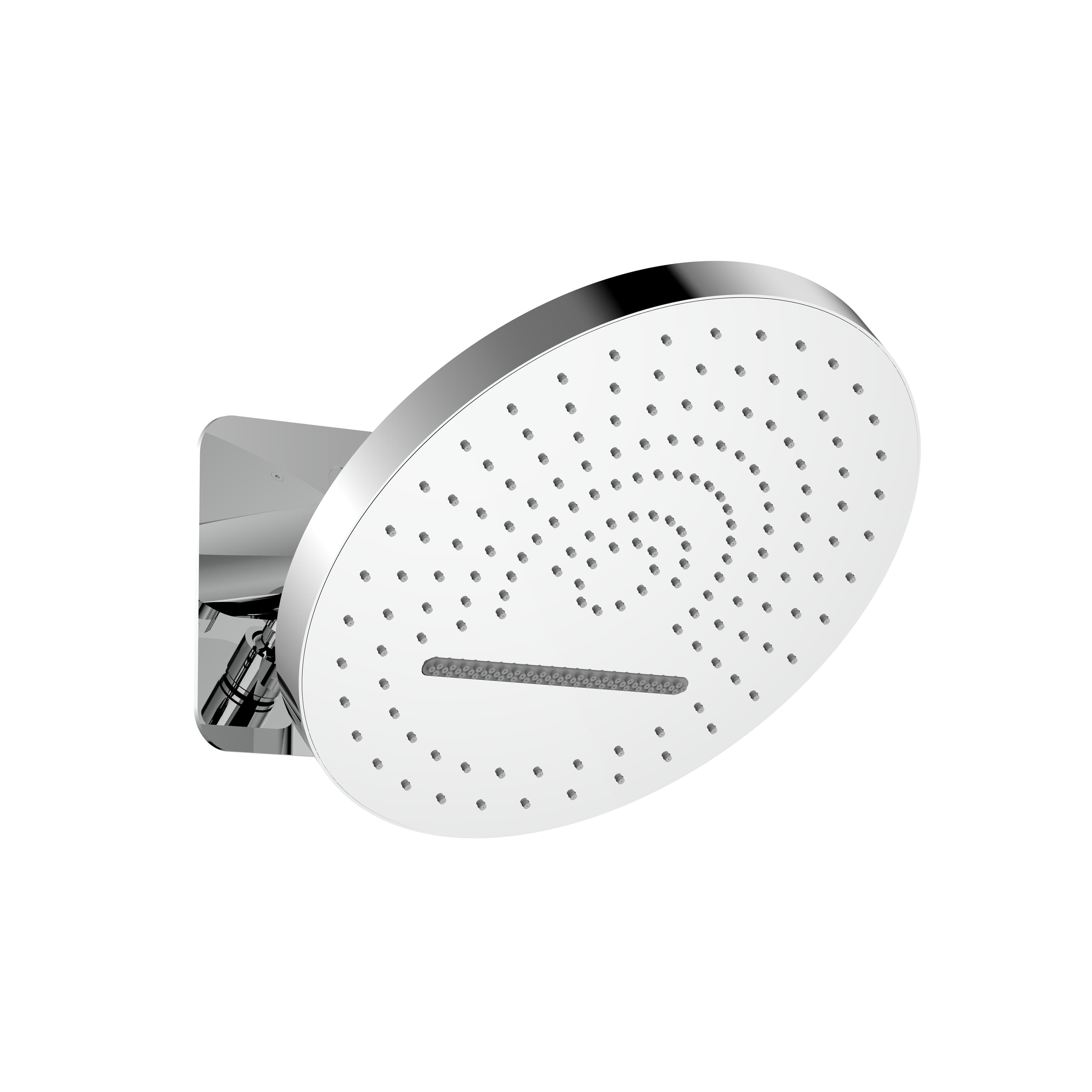 UNIFORMA DOUCHE DE TÊTE TROPICAL RAIN XL – 2 JETS – MONTAGE MURALE – AVEC BOÎTIER D’ENCASTREMENT – 32 CM – CHROME