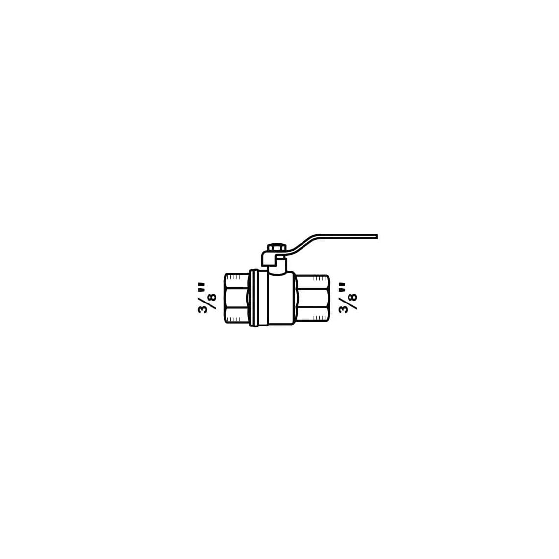 988591055 Ball valve, nickel, 3/8" female
