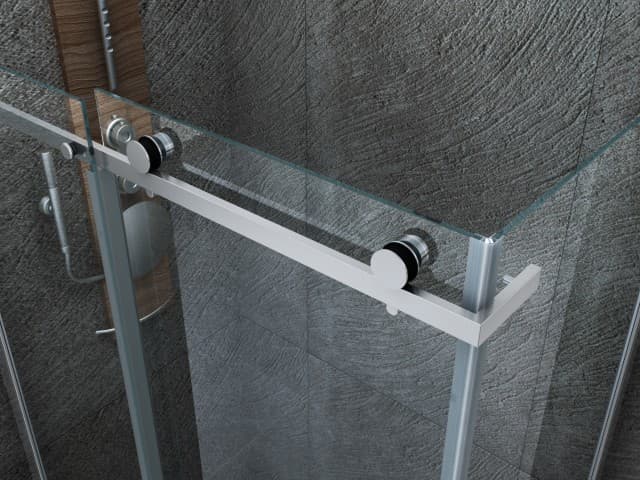 ALONI cabine de douche – porte coulissante et paroi latérale - 900X1200X1950MM - chrome-verre clair