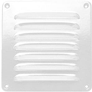 GRILLE D'AERATION ALU BLANCHE B20-H20CM
