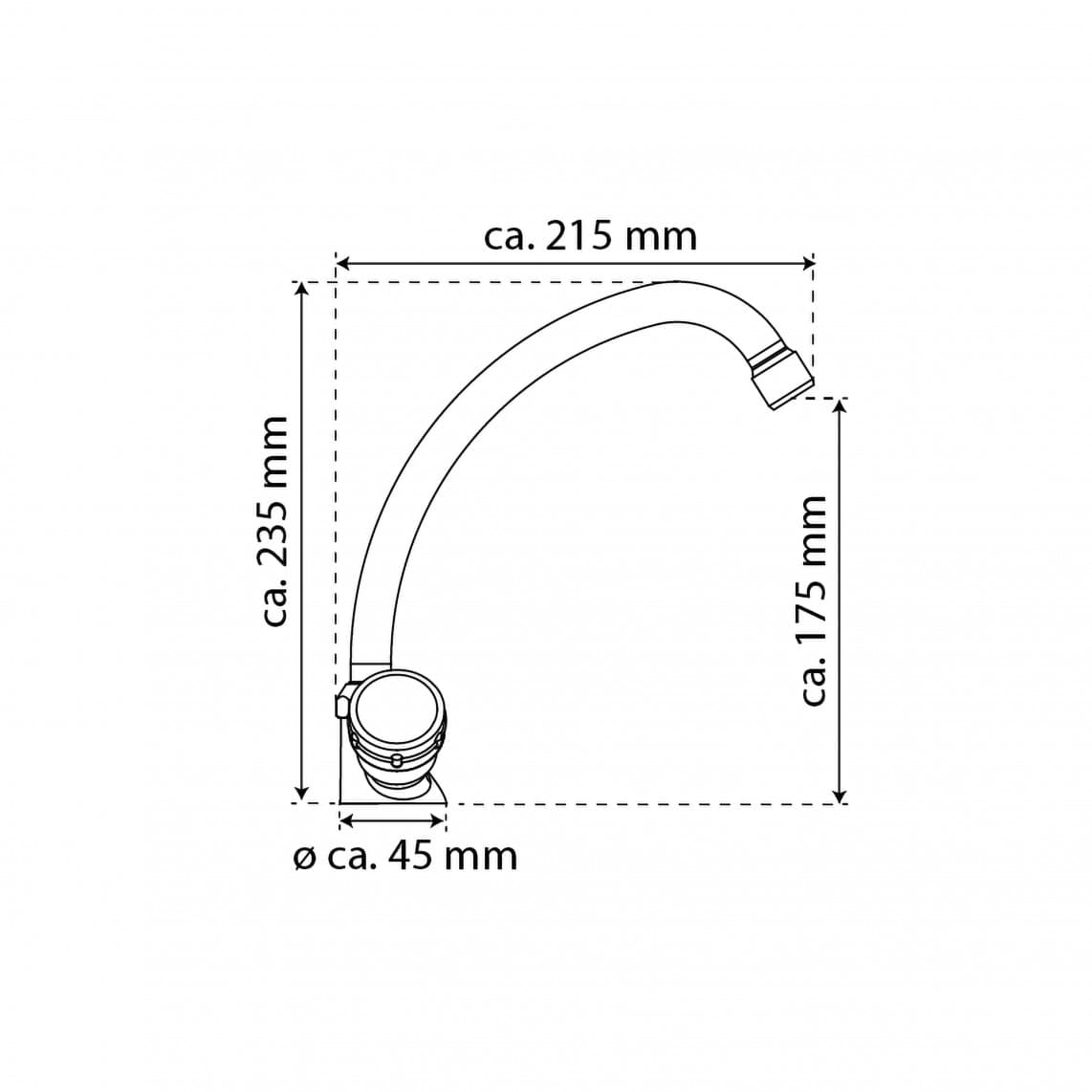 NI182GRCR GRADO Keukenkraan, chroom