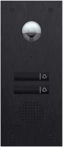 Poste extérieur vidéo pour Niko Home Control, avec 2 bouton-poussoirs tactiles éclairés