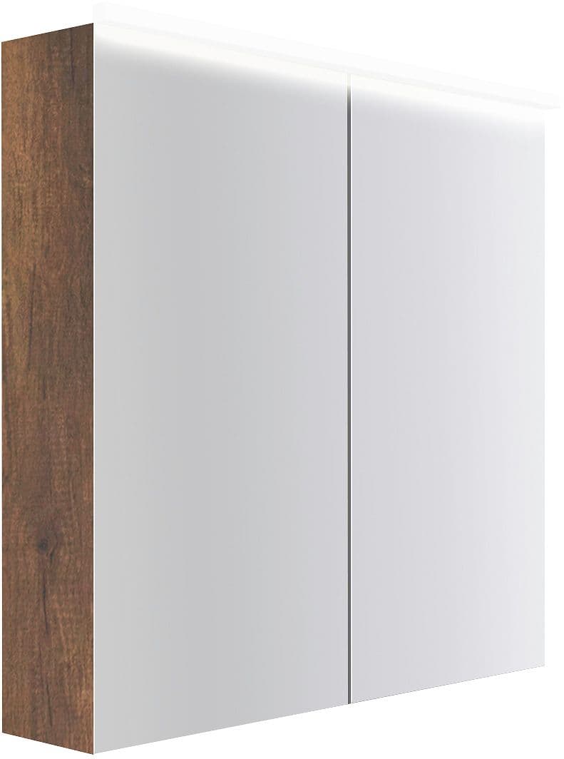 ARMOIRE TOILETTE COFFEE 2 PORTES 800MM 4250K CHENE DECOR ROUILLE