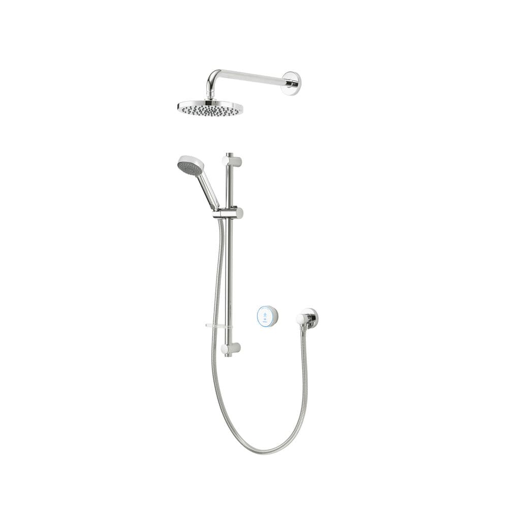 Aqualisa Quartz Blue modèle encastrable avec douchette et douche de pluie murale