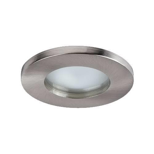 Spot encastré fixe 50W Nickel Satiné Gu10 diamètre 82mm IP65
