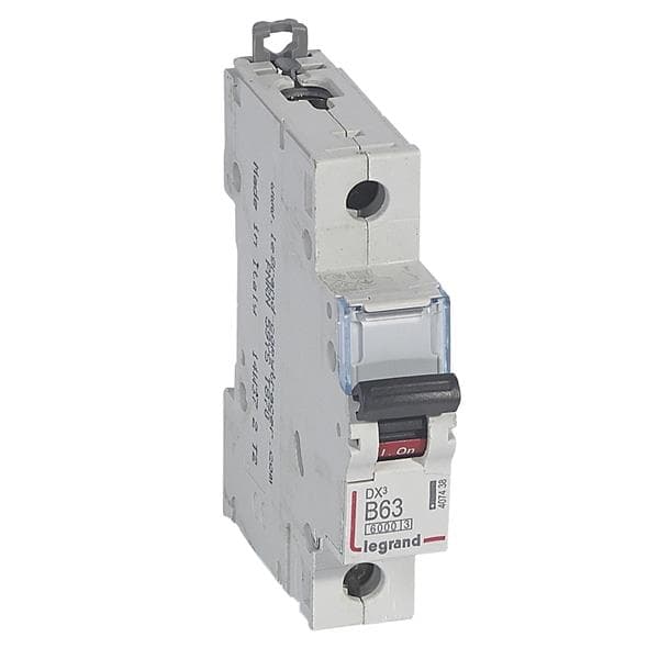Disjoncteur DX³ 6000A / 10kA 1 pôle courbe B 63A 230 / 400V - 1 module
