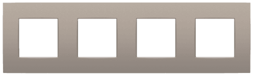 Plaque de recouvrement quadruple, entraxe de 71 mm, couleur Niko Intense bronze coated