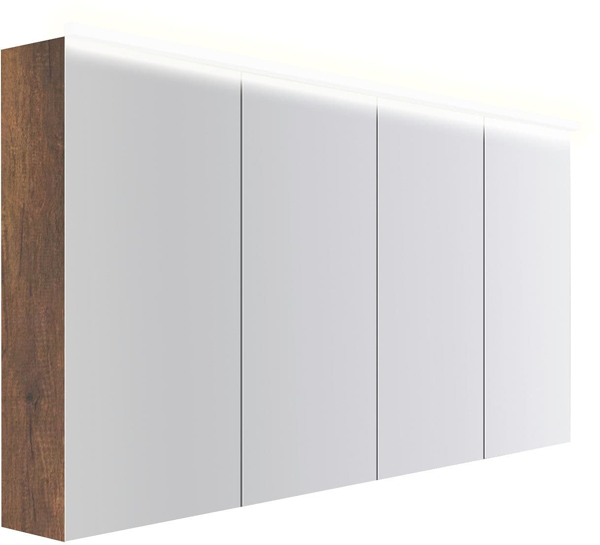 ARMOIRE TOILETTE COFFEE 4 PORTES 1600MM 4250K CHENE DECOR ROUILLE