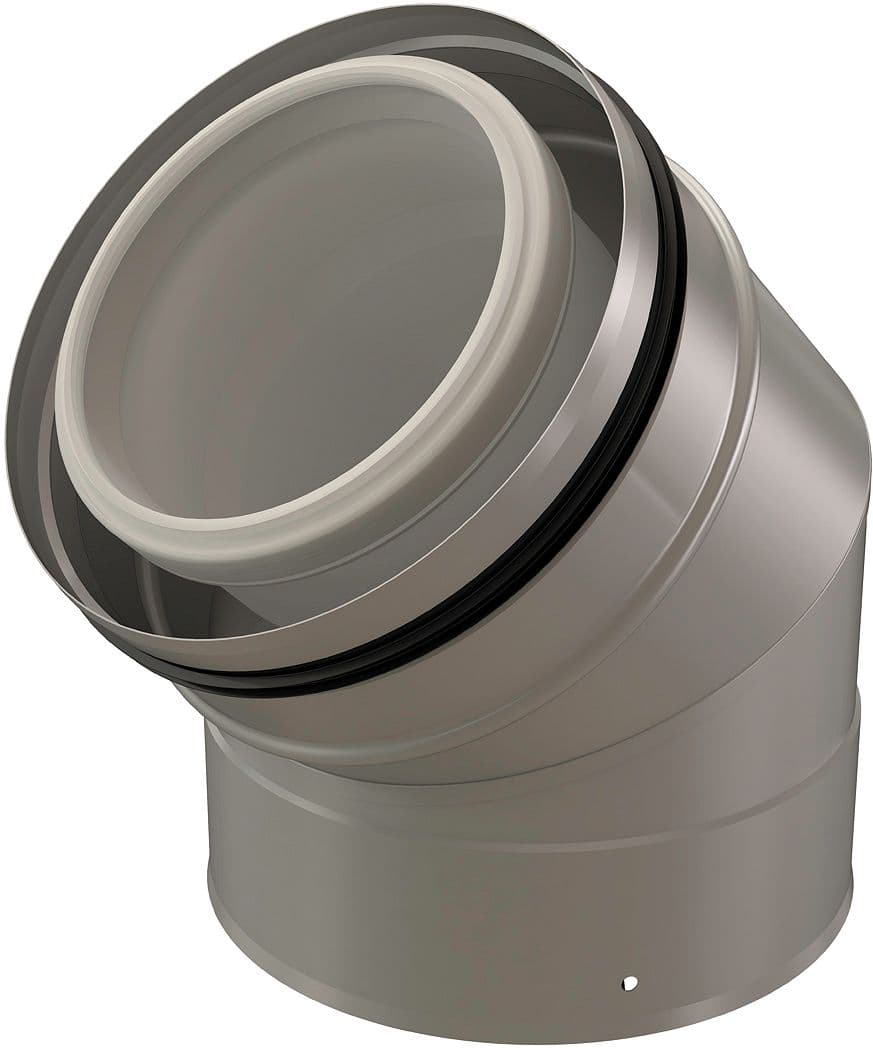 PP/GALVA COUDE 45° CONCENTRIQUE UBBINK DN125/200