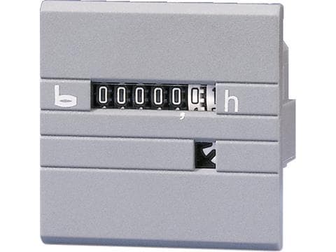 Compteur horaire sans remise à zéro 99.999,99h Din rail 24Vac 50Hz 48 x 48mm Gris