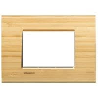 LivingLight - plaque rectangulaire 3 modules Bambou