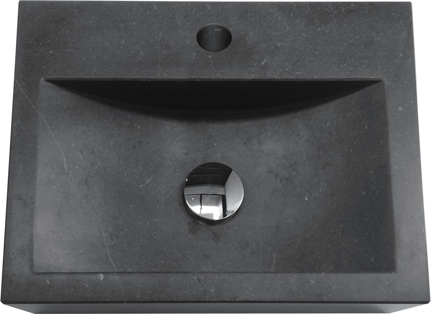 LAVABO AQUITAINE SANS SUSPENSION + CREPINE 60CM PIERRE BLEUE +TROU ROBINET