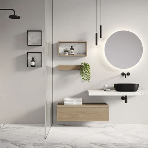 INBOUW COLOUR SHELF LOOOX 10X80CM MAT ZWART