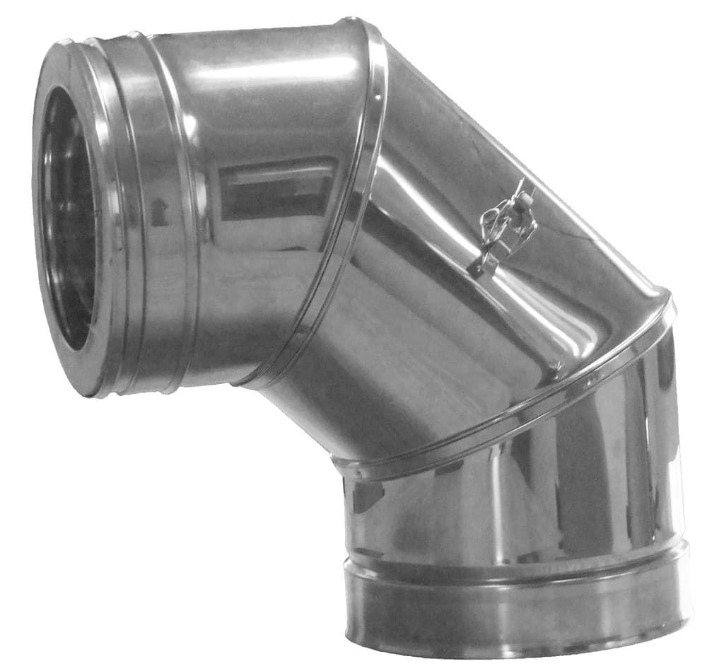 Dinak DW 431 coude inspection 87° D100 inox 316L/304 0,4mm 3cm isolation + joint