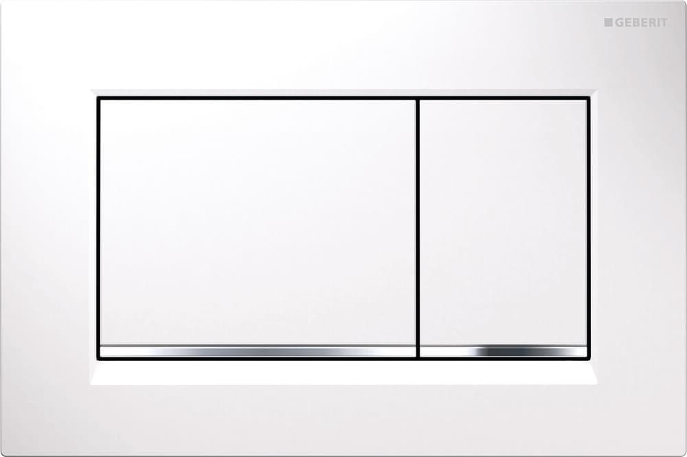 Geberit Sigma30 plaque de commande pour réservoir de chasse encastré blanc/chrome