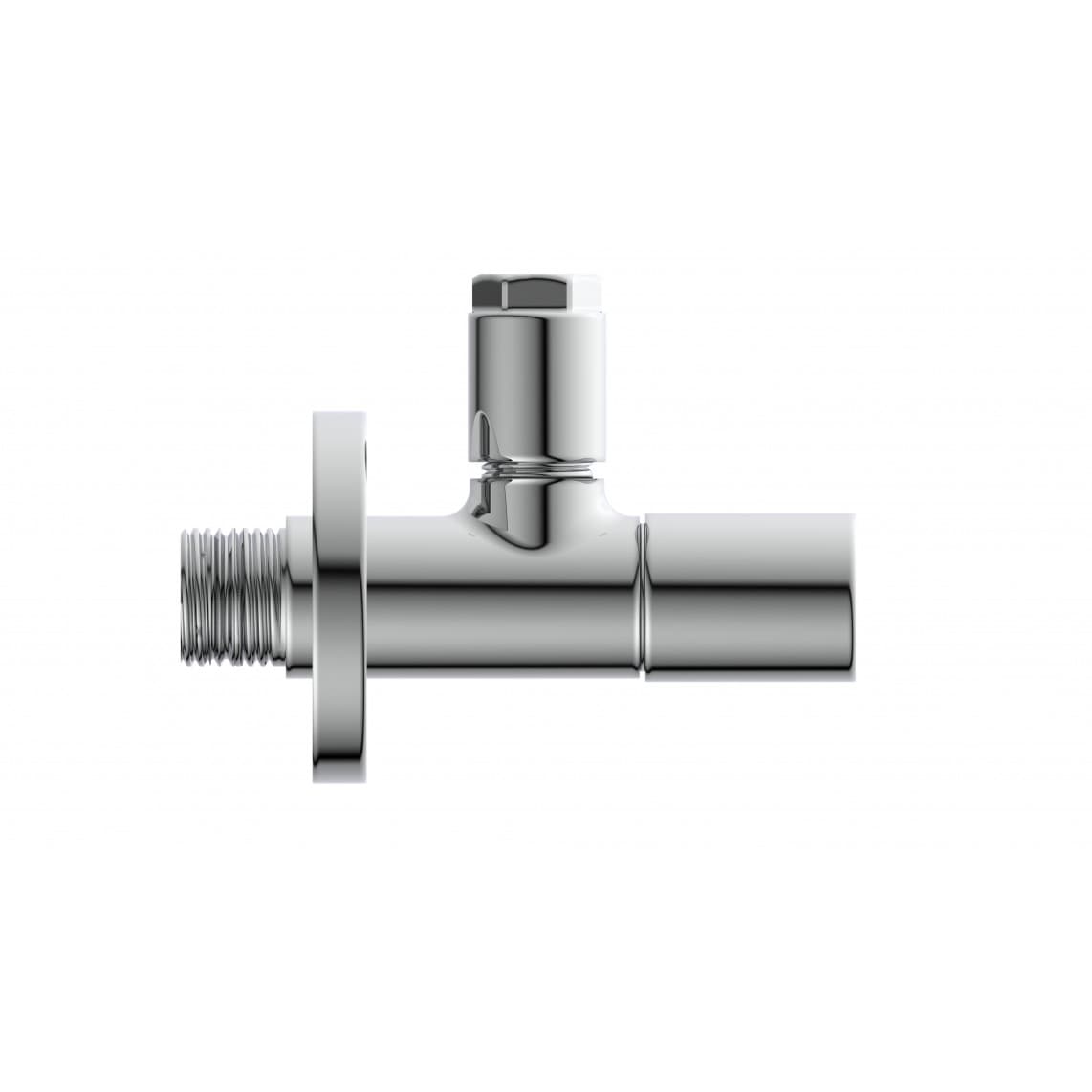 98625820 DEV-1WK Angle valve, chrome, 1/2" male x 10 mmQ, with rose