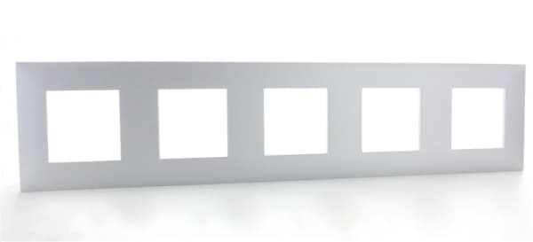 Valena plaque 5 postes horizontal - vertical entraxe 71mm Alu