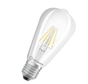 Lampe Led forme Edison 40 4W 827 filament claire E27