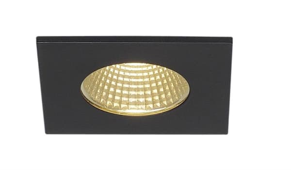 Patta - f plafonnier encastré, carré, Noir mat, 9W 38°, 3000K, driver inclus