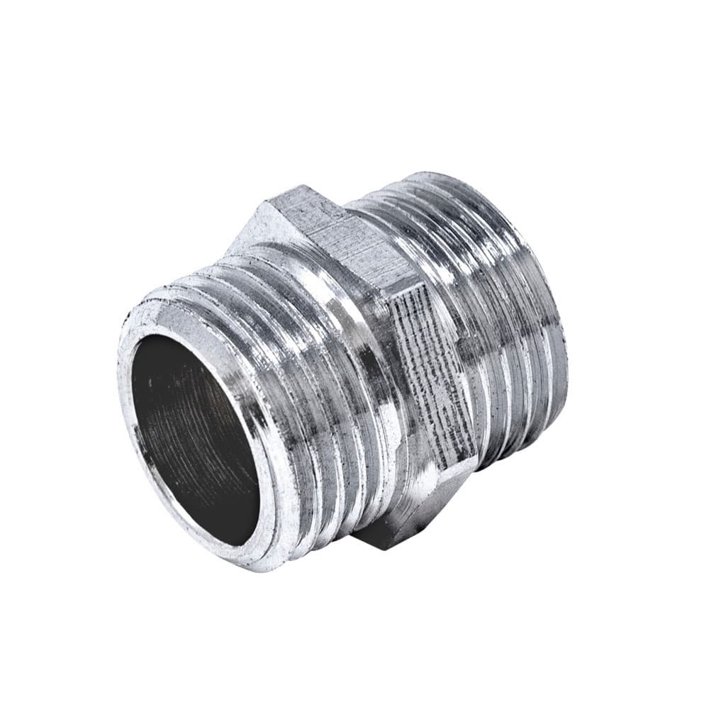 mamelon réduit laiton/chromé 1/2"M x 3/8"M