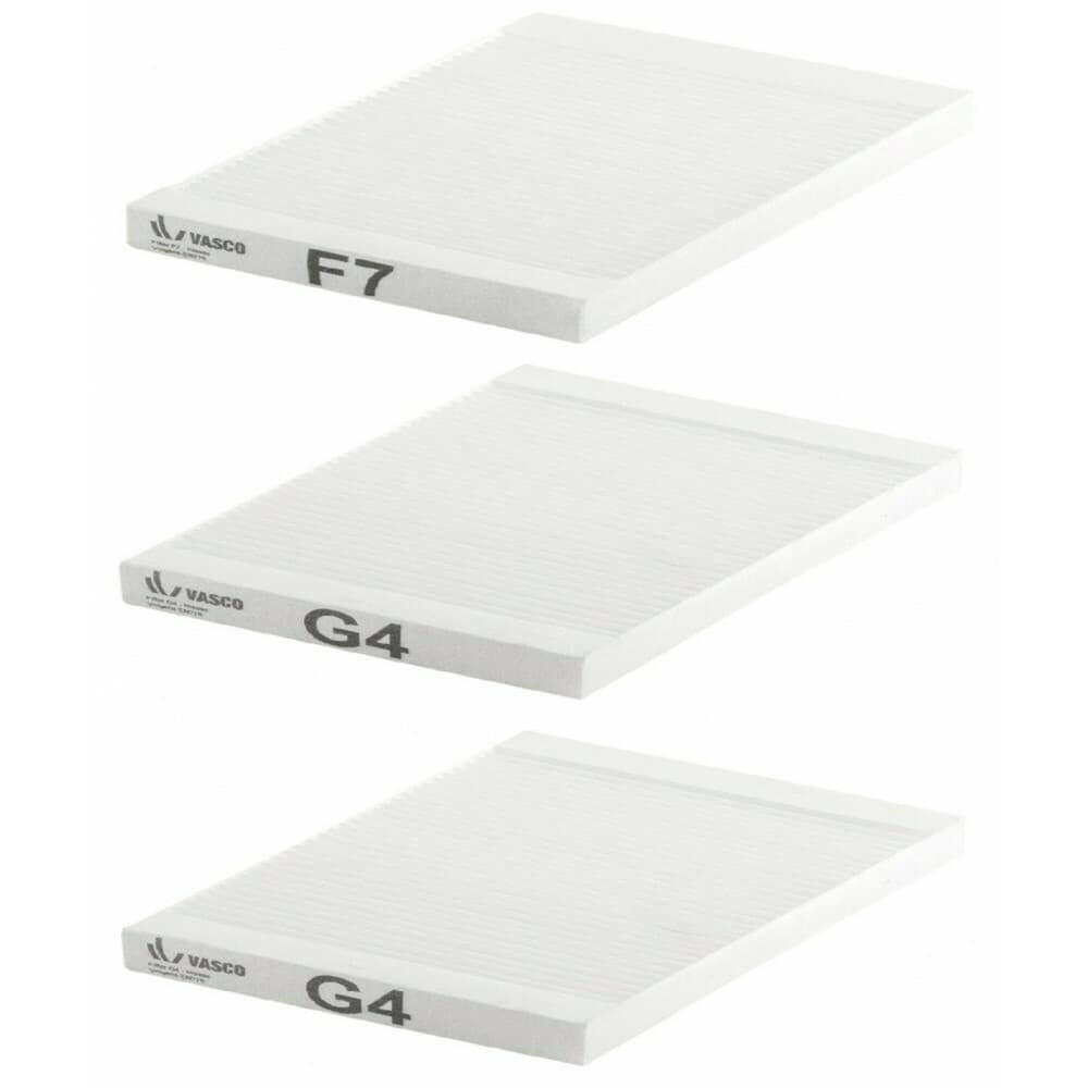 Vasco jeu de filtres F7/G4/G4 275x275x25mm 1 set comprend 3 filtres